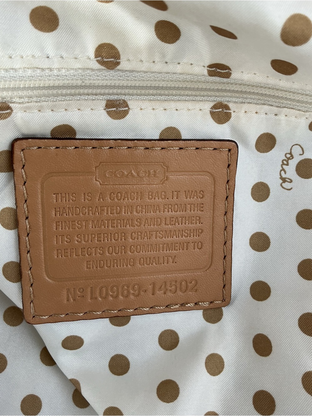 Coach Vintage Camel Tan Leather PEYTON Shoulder Bag 14502 - Picture 10 of 11